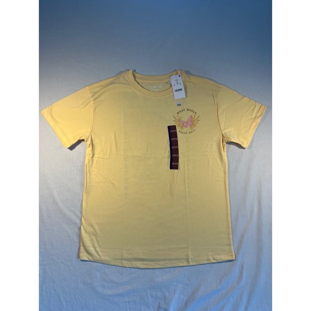 Dolly Parton Girls Yellow Graphic T-Shirt What Would Dolly Do Nashville L 10/12
